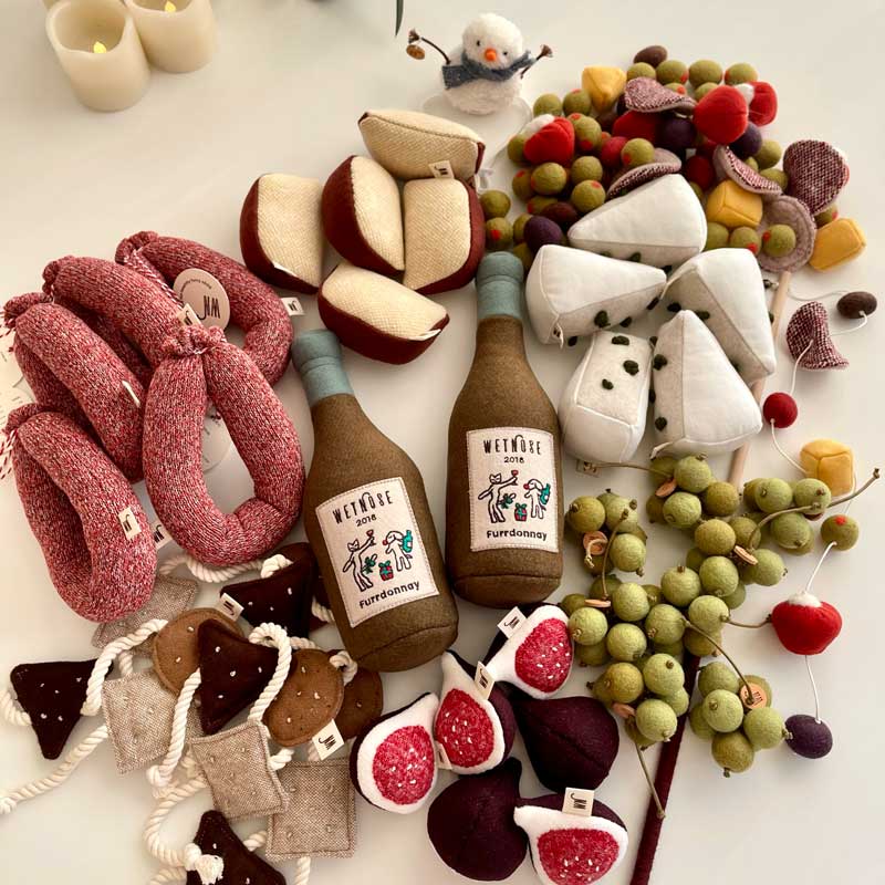 Wetnose Wine & Cheese Platter Dog Toys (7 Designs) - CreatureLand