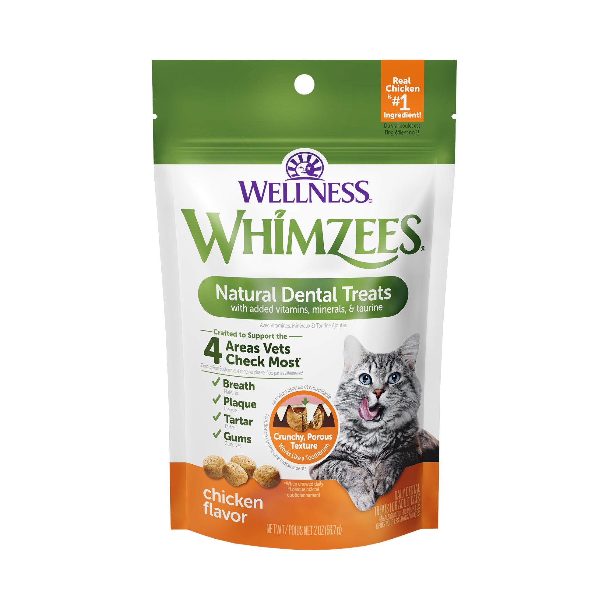 Whimzees Cat Dental Treats | Chicken Flavor (2 Sizes) - CreatureLand