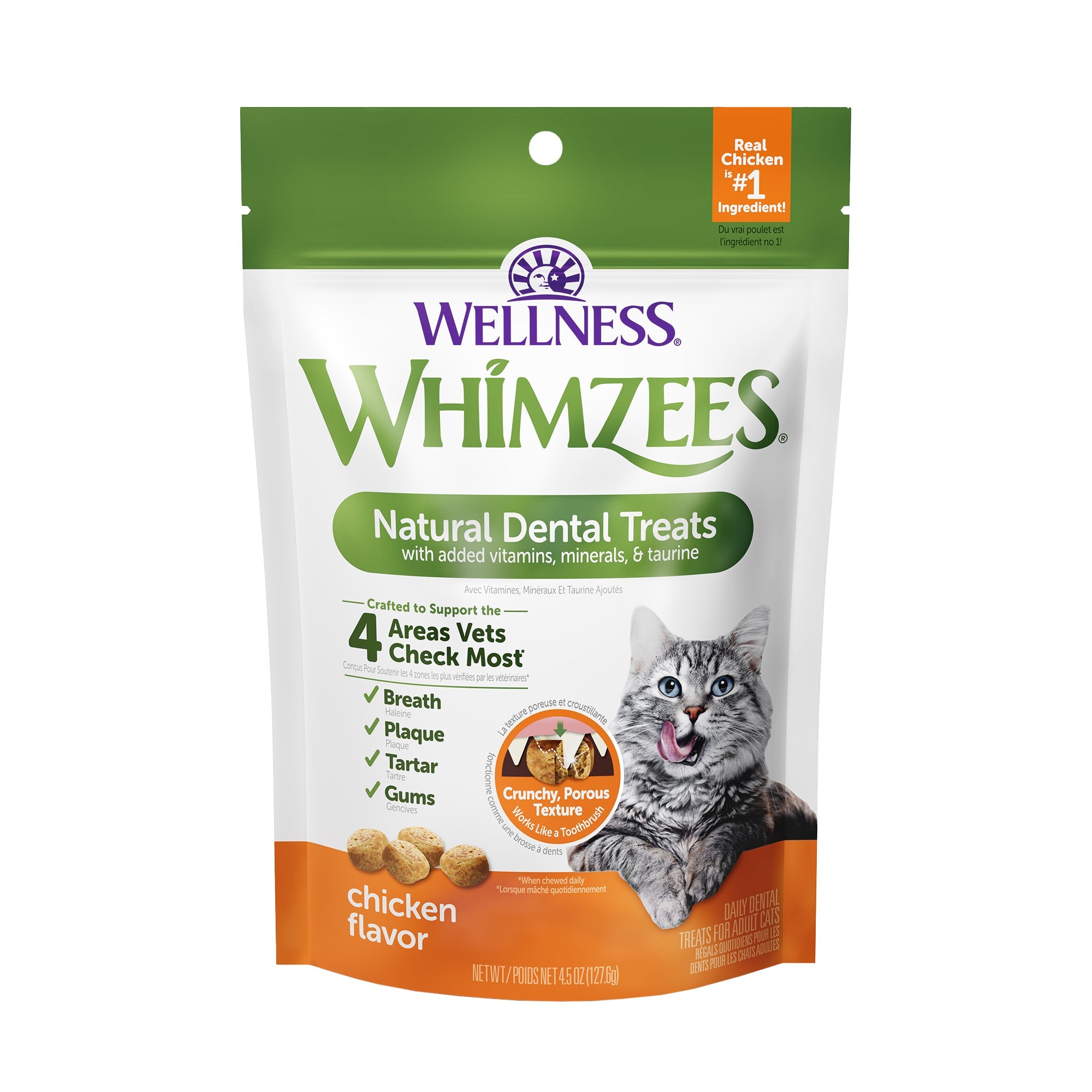 Whimzees Cat Dental Treats | Chicken Flavor (2 Sizes) - CreatureLand