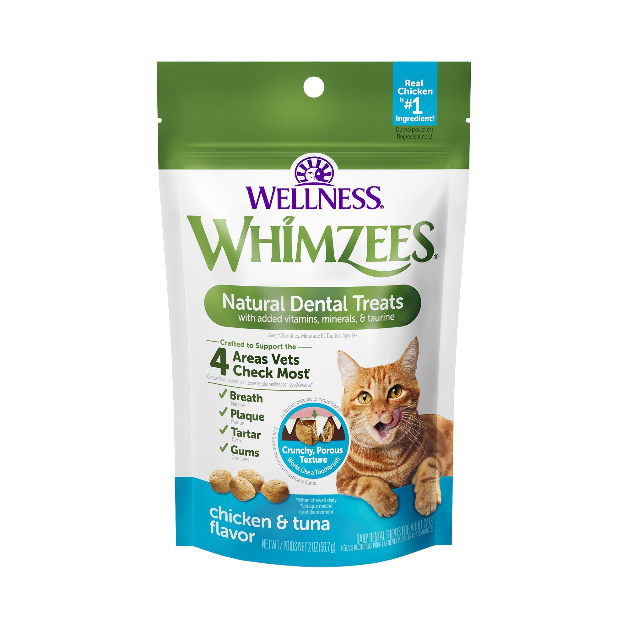 Whimzees Cat Dental Treats | Chicken & Tuna Flavor (2 Sizes) - CreatureLand