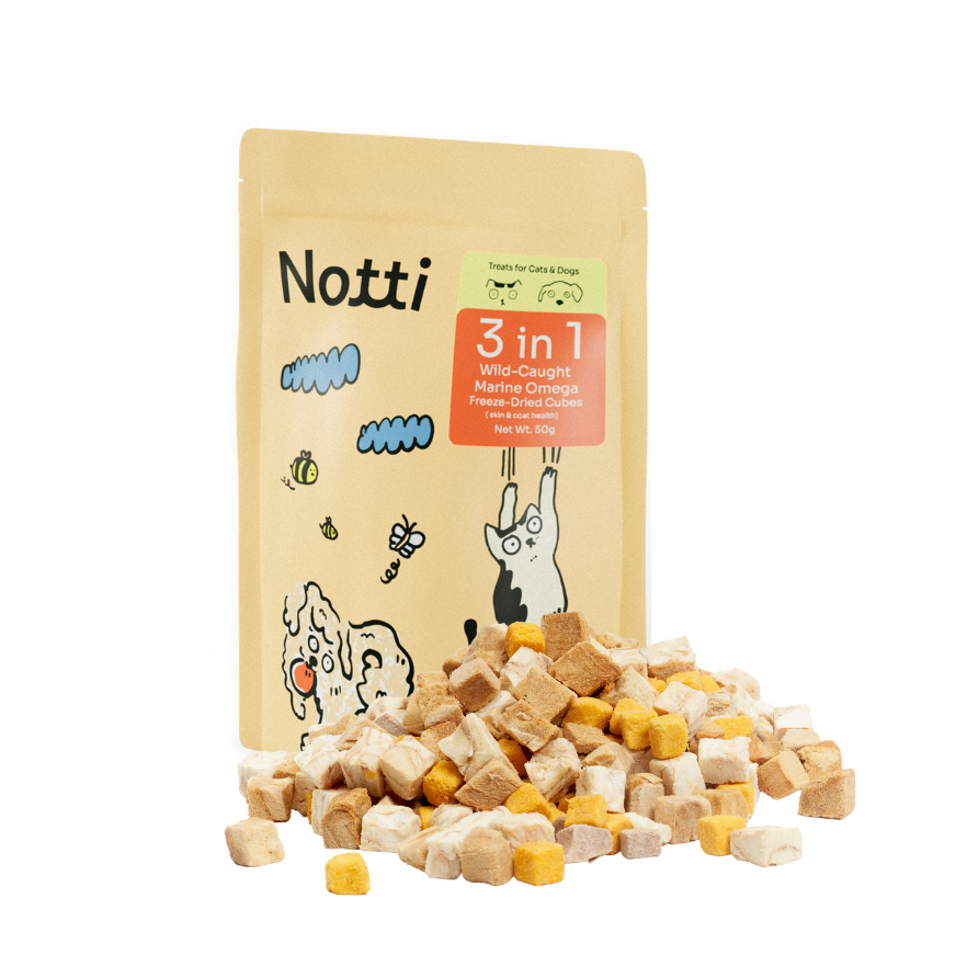 Notti 3-in-1 Wild-Caught Marine Omega Freeze-Dried Cubes For Dog & Cat (50g)