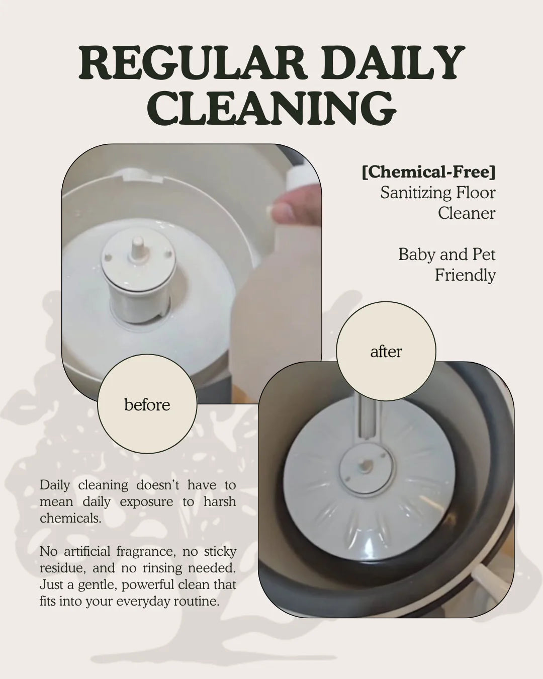 Soap-Free Sanitizing Floor Cleaner | Safe for Babies & Pets