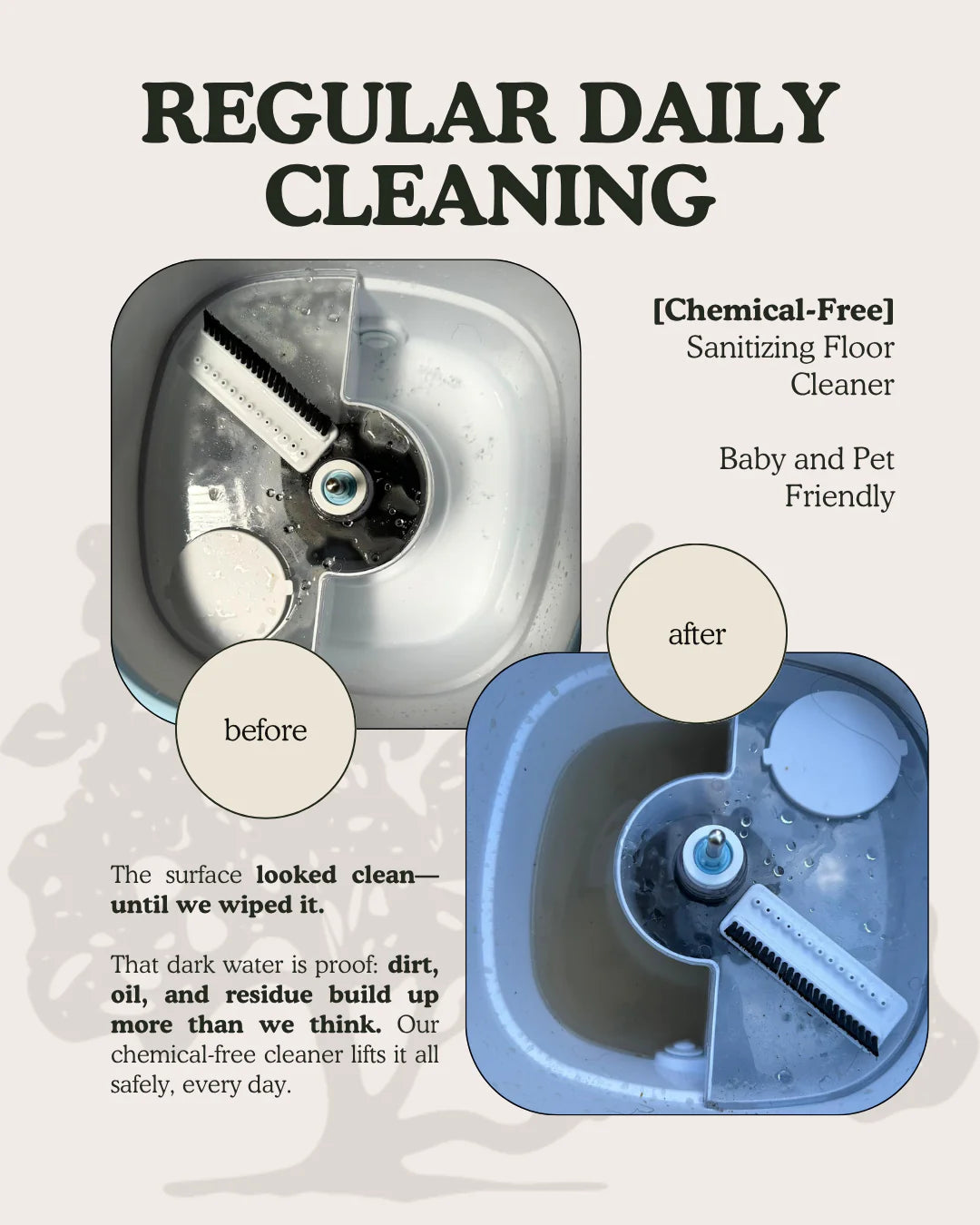 Soap-Free Sanitizing Floor Cleaner | Safe for Babies & Pets