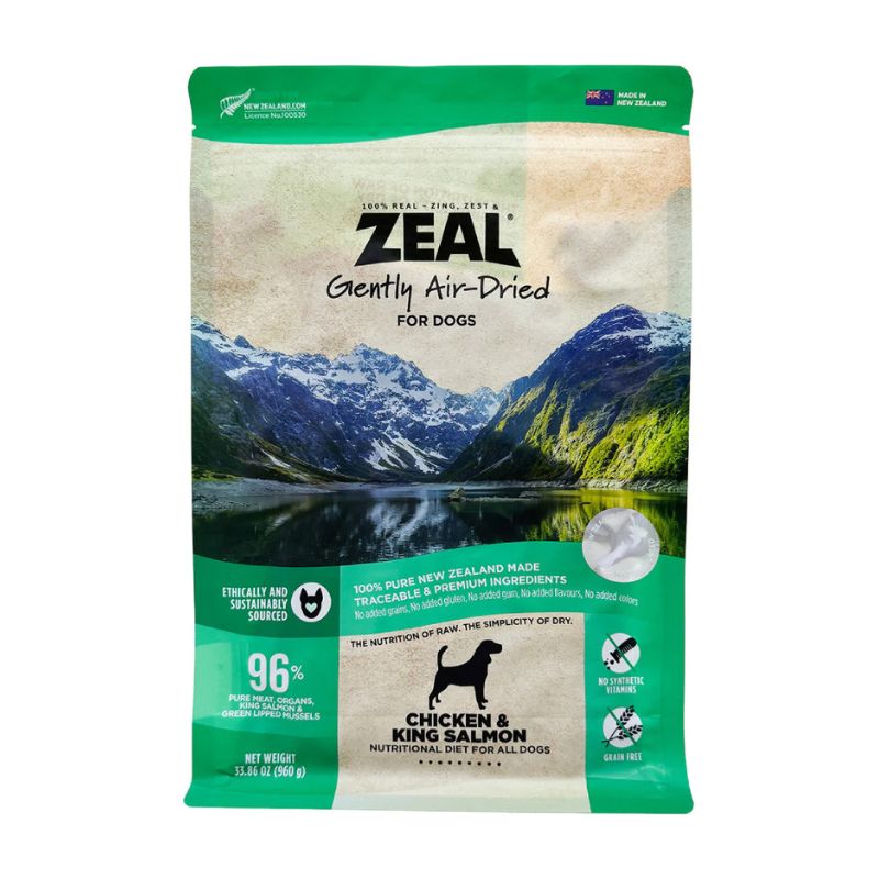 Zeal Gently Air-Dried Dog Food | Chicken & King Salmon