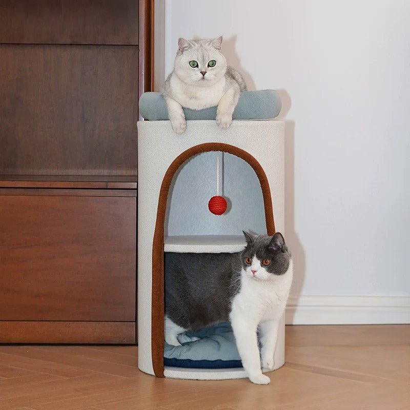 Zeze Denim Cat Condo - CreatureLand