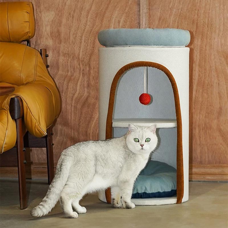 Zeze Denim Cat Condo - CreatureLand