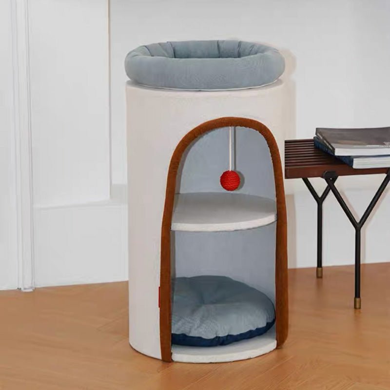 Zeze Denim Cat Condo - CreatureLand