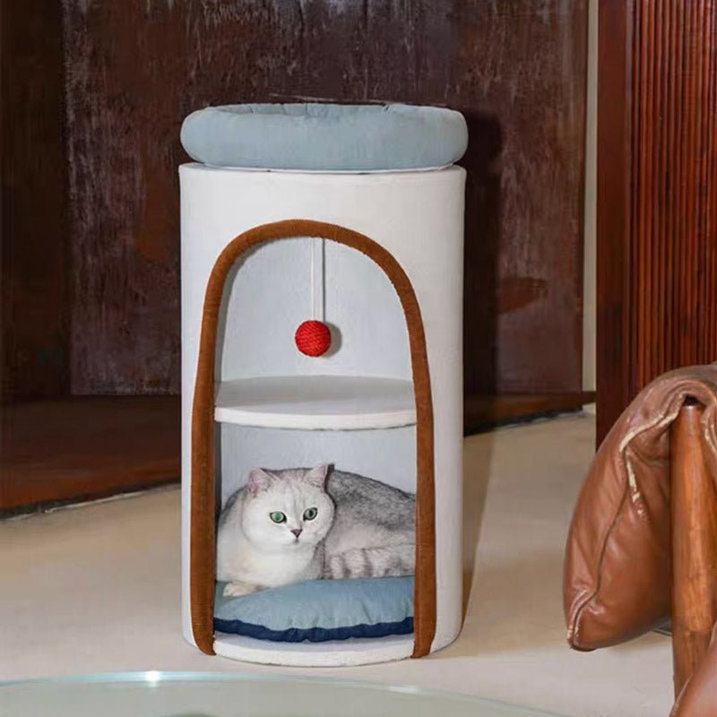 Zeze Denim Cat Condo - CreatureLand