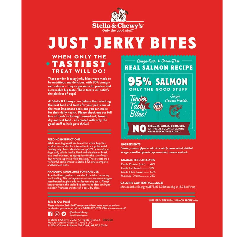 Just Jerky Bites | Real Salmon Recipe Dog Treats (6oz)