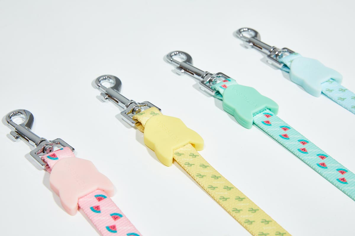 Vetreska Dog Collar and Leash - Pink Watermelon | CreatureLand.