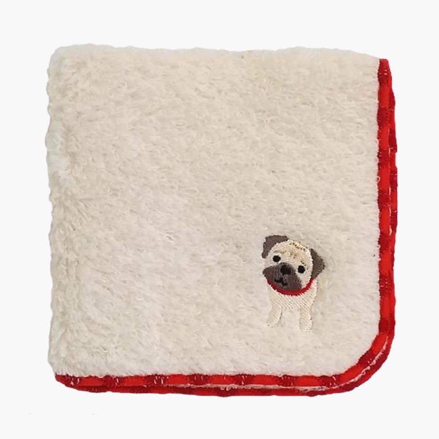 Bestever Embroidered Towel Handkerchief - Pug - CreatureLand