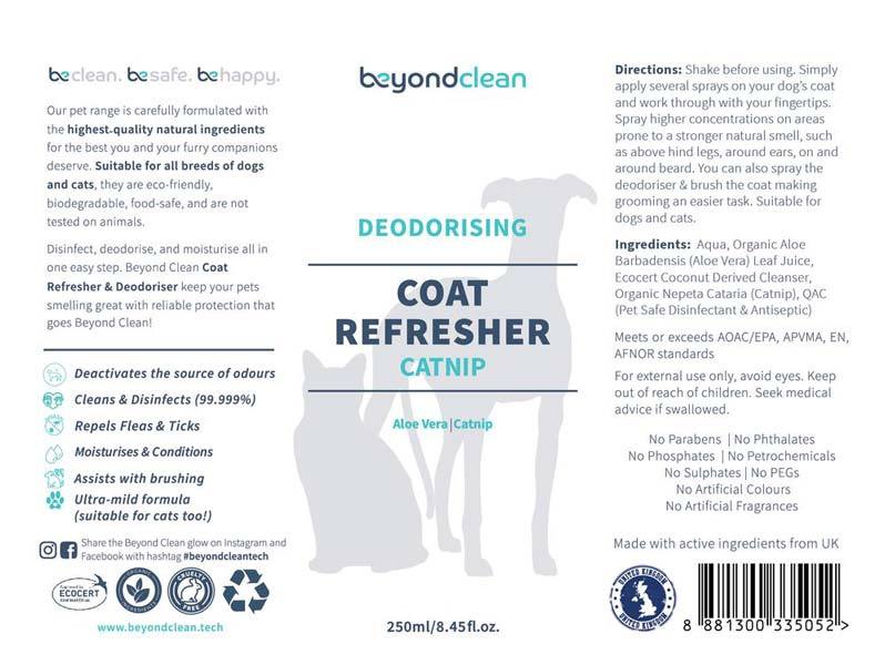 Beyond Clean Coat Refresher & Deodoriser - Catnip (250ml) - CreatureLand