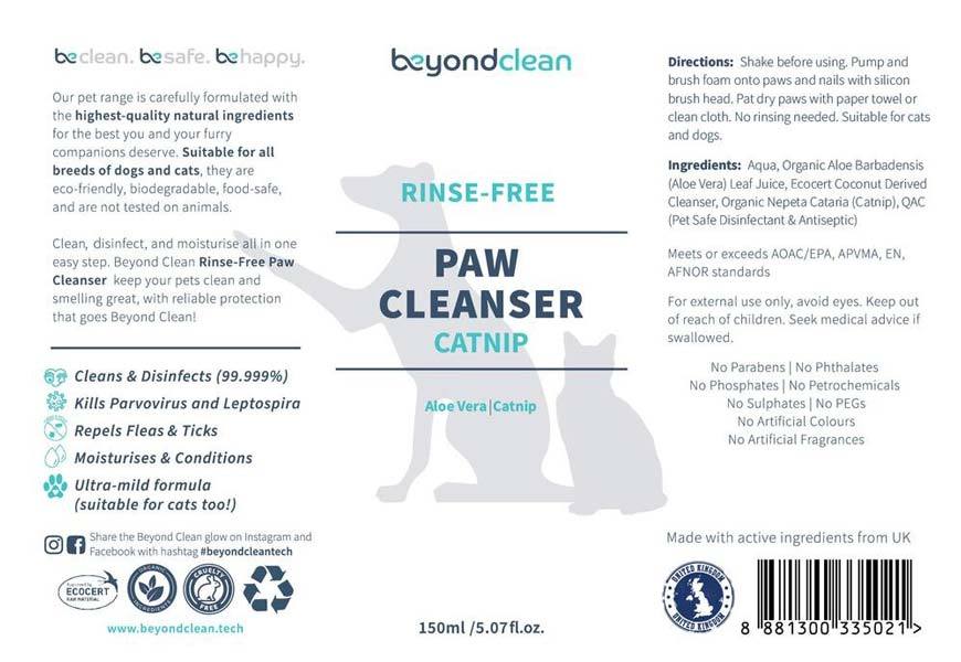 Beyond Clean Rinse-Free Paw Cleanser - Catnip - CreatureLand