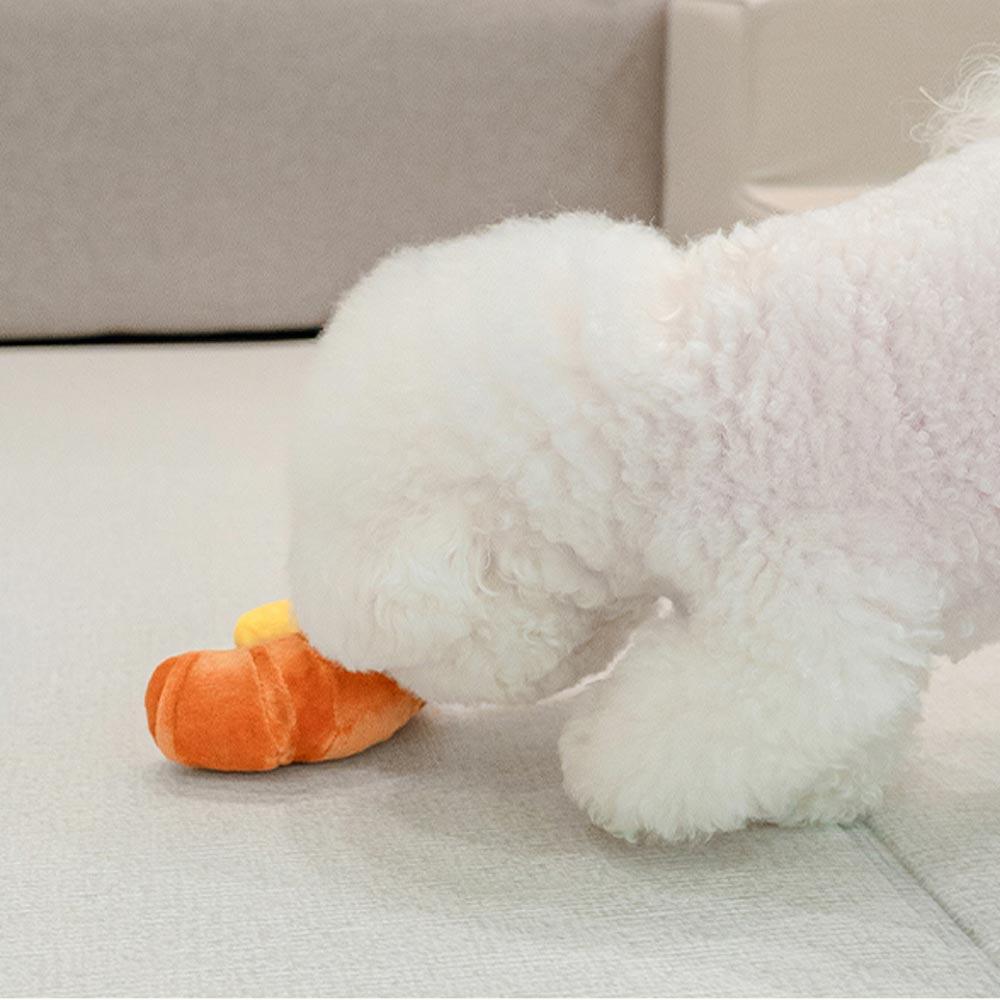 Croissant Chew and Sniff Plush Dog Toy for Small Dogs