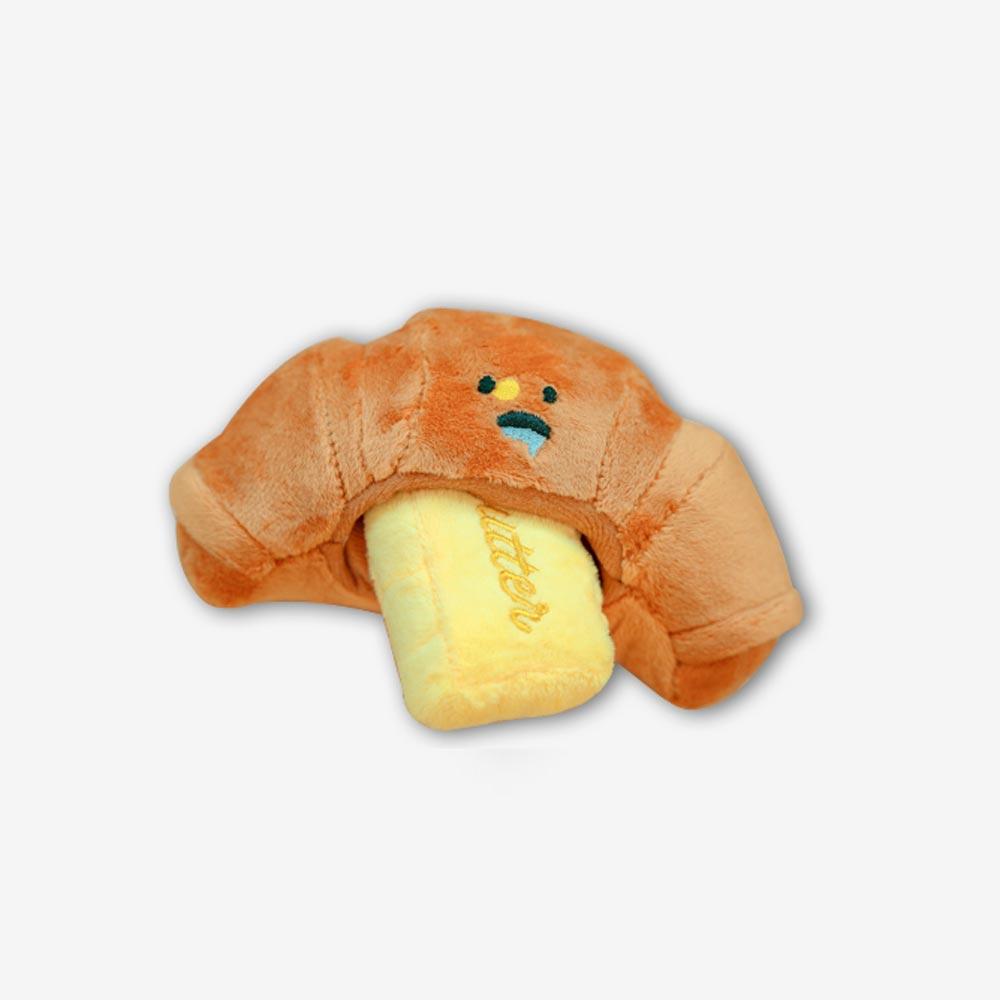Bite Me Butter Croissant Nose Work Dog Toy - CreatureLand