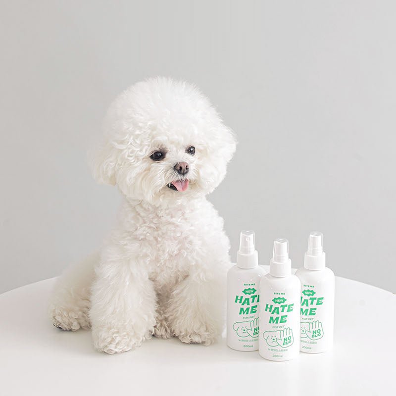 Dog biting hot sale water spray