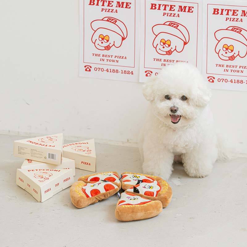 Bite Me Petperoni Pizza Plush Dog Toy - CreatureLand