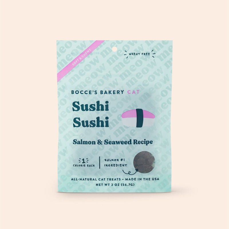 Bocce's Bakery Sushi Sushi Soft & Chewy Cat Treats | Salmon & Seaweed - CreatureLand