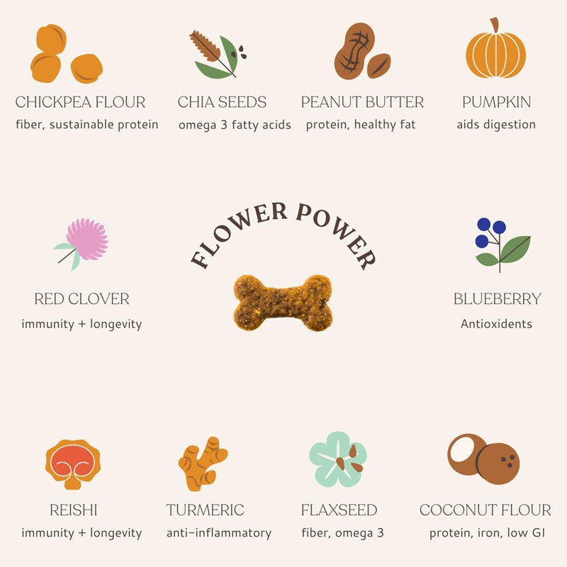 Botanical Bones Flower Power Dog Cookie | Immunity & Wellness - CreatureLand