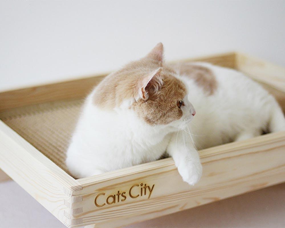 CatsCity Wooden Sunbed - CreatureLand