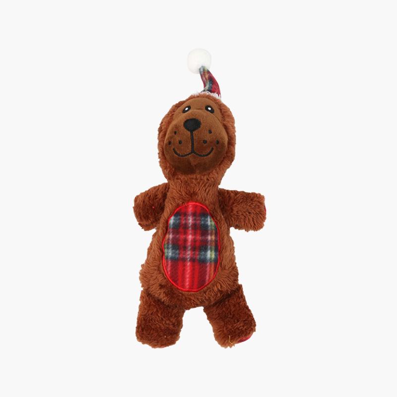 CreatureLand Christmas Bear Plush Dog Toy - CreatureLand