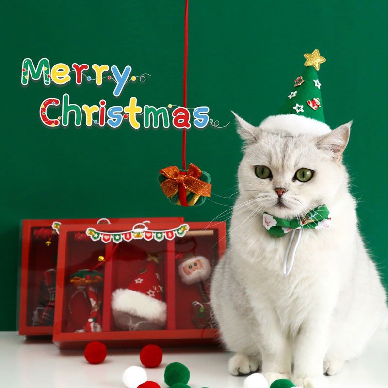 CreatureLand Christmas Ornamental Accessories & Toys Cat Box Set (2 Colours) - CreatureLand