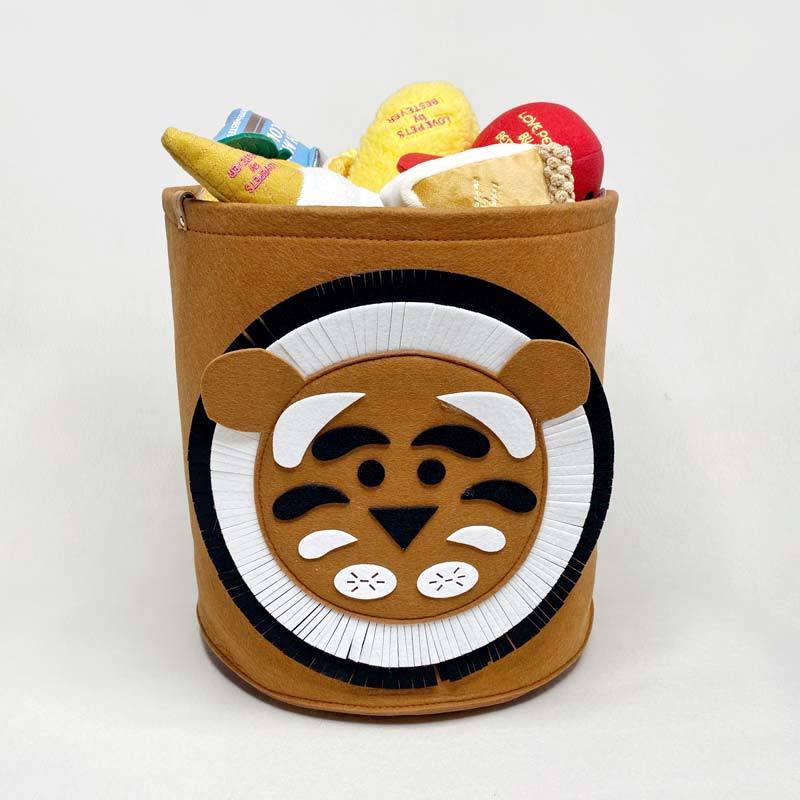 CreatureLand Felt Toy Storage Basket - Lion - CreatureLand