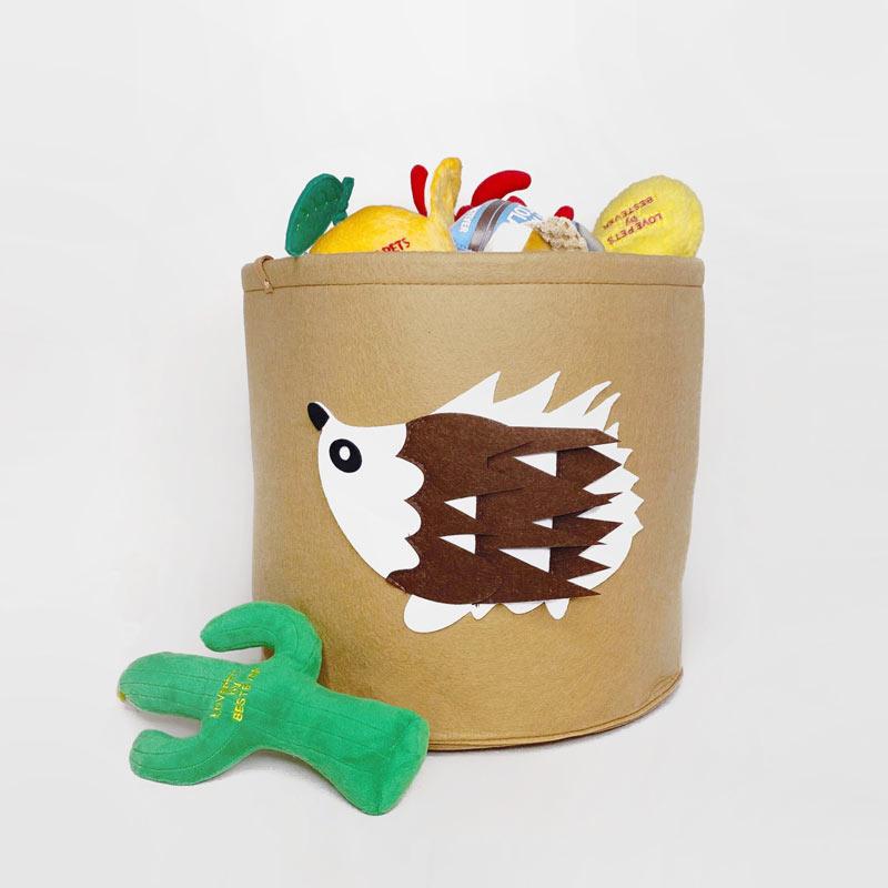 CreatureLand Felt Toy Storage Basket - Porcupine - CreatureLand