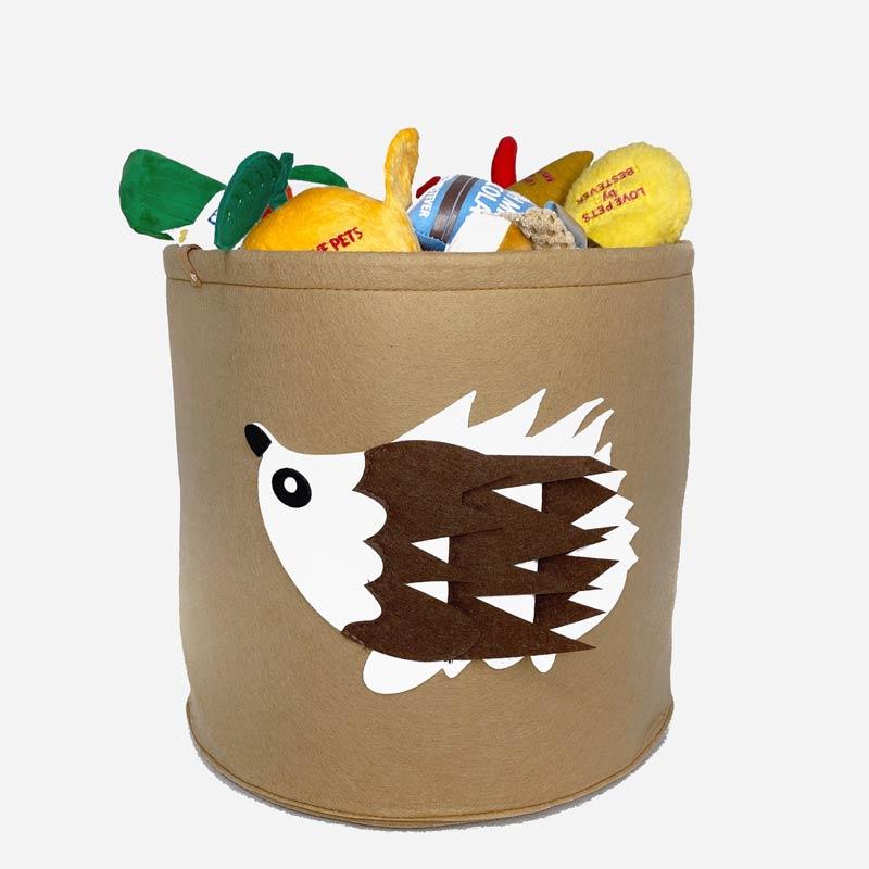 CreatureLand Felt Toy Storage Basket - Porcupine - CreatureLand