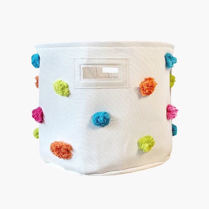 CreatureLand Pom Pom Toy Storage Basket - Rainbow - CreatureLand