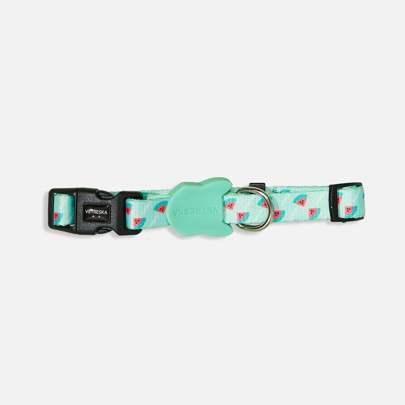 Vetreska Dog Collar and Leash - Green Watermelon | CreatureLand.