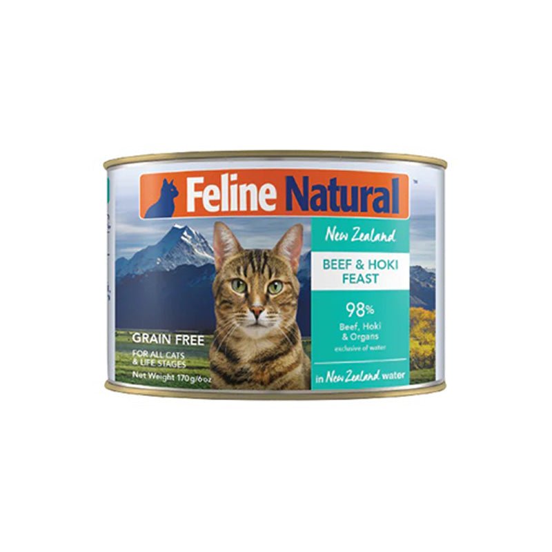 Feline Natural Beef & Hoki Feast Canned Cat Food (170g) - CreatureLand