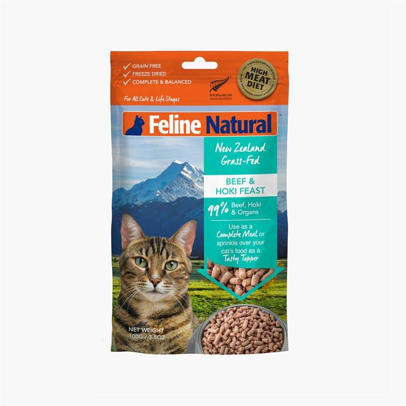 Feline Natural Feline Freeze Dried Beef & Hoki Topper (100g) - CreatureLand