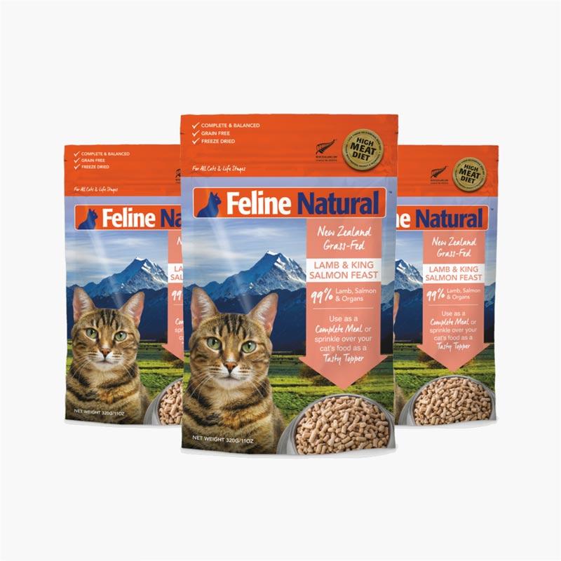 Feline Natural Freeze Dried Lamb King Salmon 2 Sizes CreatureLand