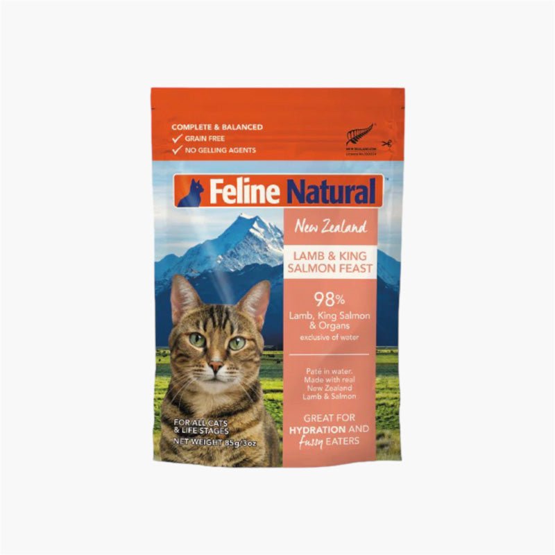 Feline Natural Lamb & King Salmon Pate Pouch Cat Food (3oz) - CreatureLand