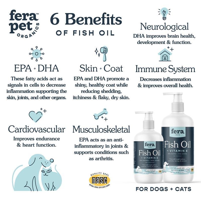 Fera Pet Organics Fish Oil For Dogs and Cats (2 Sizes) - CreatureLand