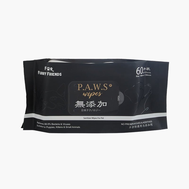 For Furry Friends Pet's Activated Water Sanitizing Wipes (P.A.W.S) - 60 Wipes - CreatureLand