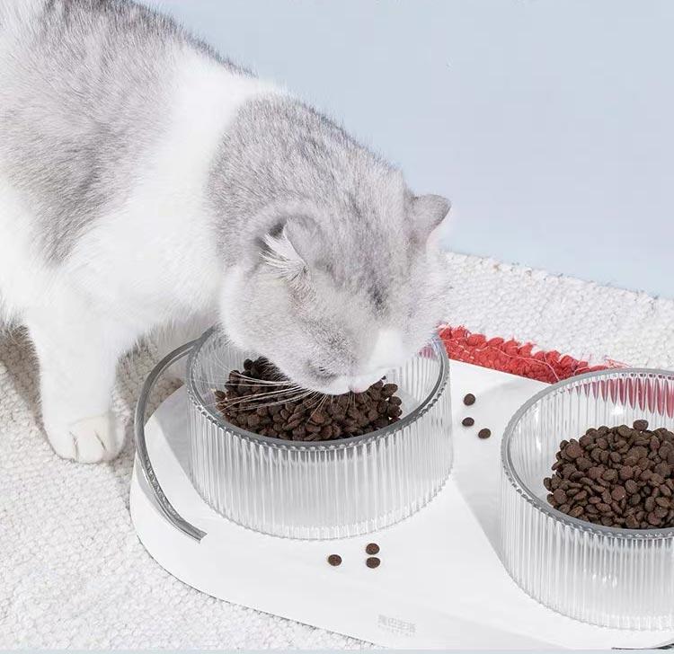 Furrytail Doubowl Pet Food Bowls (2 Colours) - CreatureLand