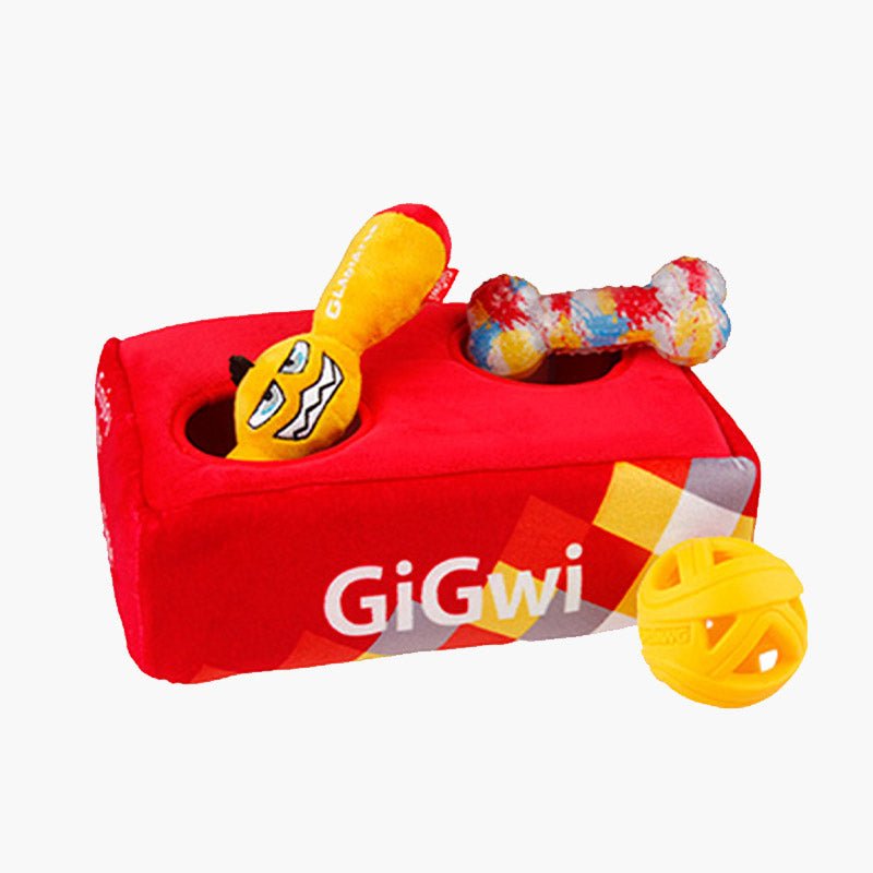 Gigwi Pet Hide N' Seek Interactive Plush Dog Toy - GiGwi Box - CreatureLand