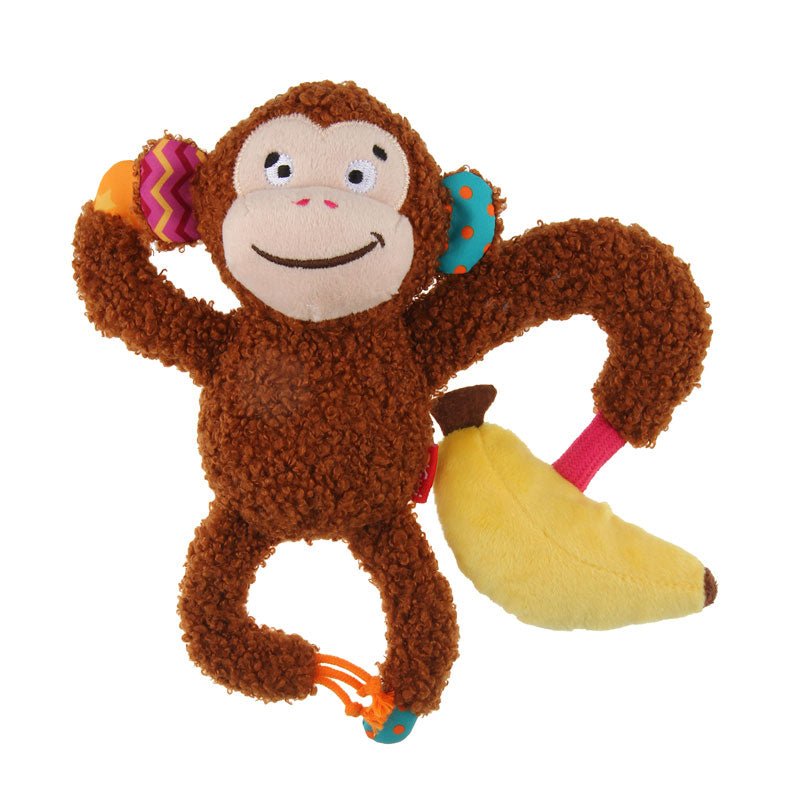 Gigwi Pet Plush Friendz Crinkly Dog Toy - Monkey - CreatureLand