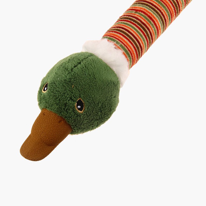 Gigwi Pet Plush Friendz Crunchy Neck Dog Toy - Duck - CreatureLand