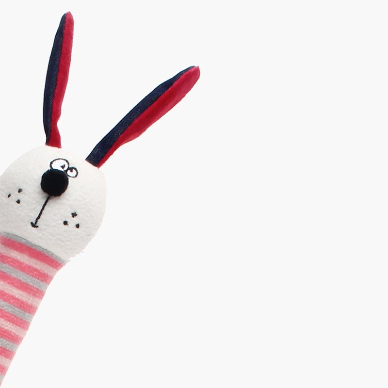 Gigwi Pet Plush Friendz Crunchy Neck Dog Toy - Rabbit - CreatureLand