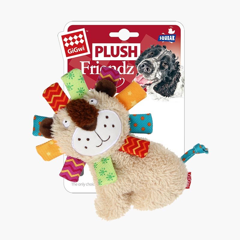 Gigwi Pet Plush Friendz Dog Toy - Lion - CreatureLand