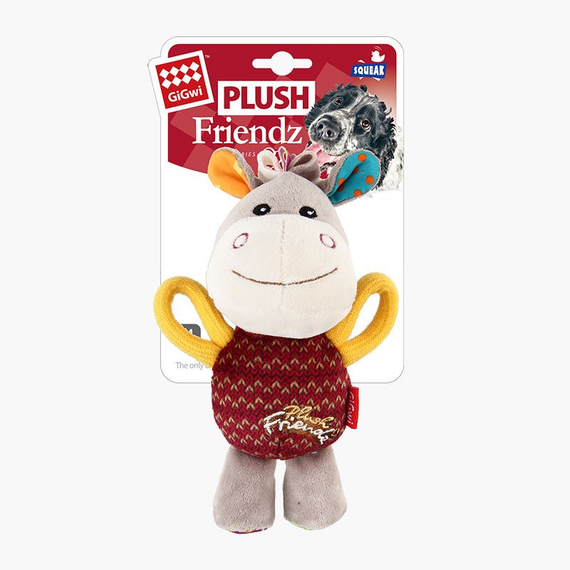 Gigwi Pet Plush Friendz Tug Dog Toy - Donkey - CreatureLand
