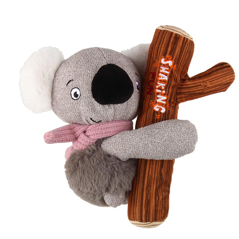 Gigwi Pet Shaking Fun 2-In-1 Plush Dog Toy - Koala - CreatureLand
