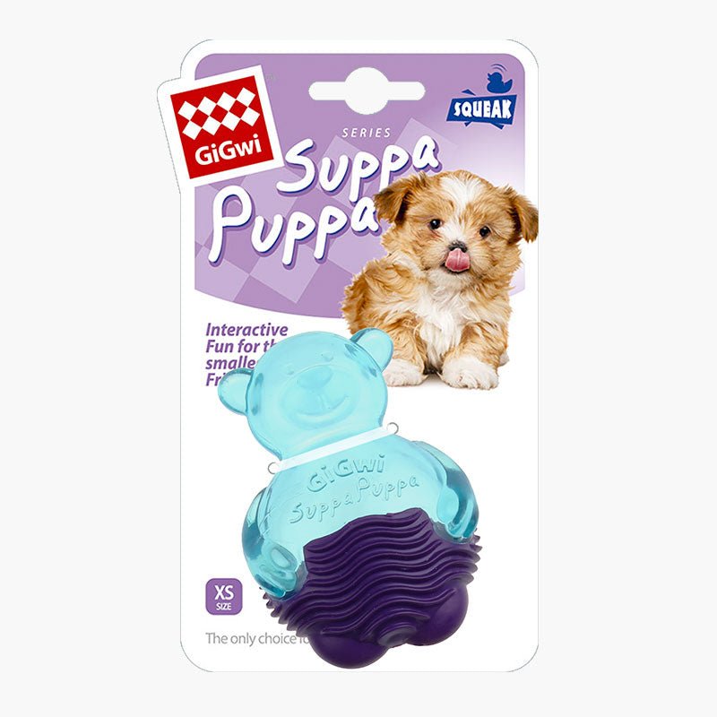 Gigwi Pet Suppa Puppa Bear TPR Dog Toy - CreatureLand