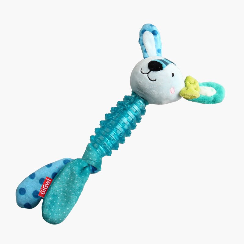 Gigwi Pet Suppa Puppa TPR & Plush Dog Toy - Rabbit - CreatureLand