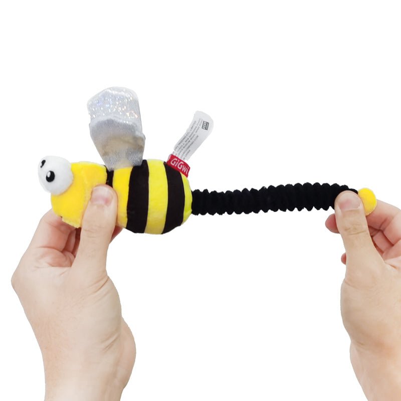 Gigwi Pet Vibrating Running Catnip Plush Cat Toy - Bee - CreatureLand