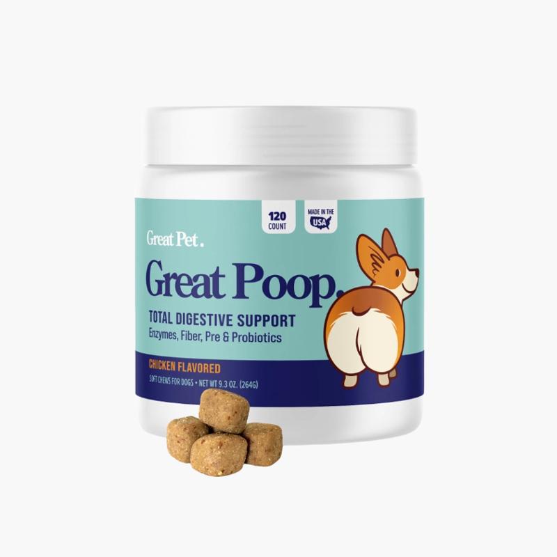 Great Pet® Great Poop Digestive Support Dog Supplement - 120 Chews - CreatureLand