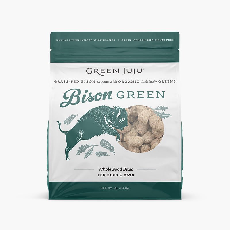 Green Juju Bison Green Freeze Dried Whole Food Bites - CreatureLand